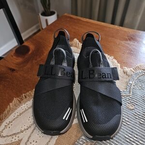 L.L. Bean Womens Black Slip-On Athletic Sneakers